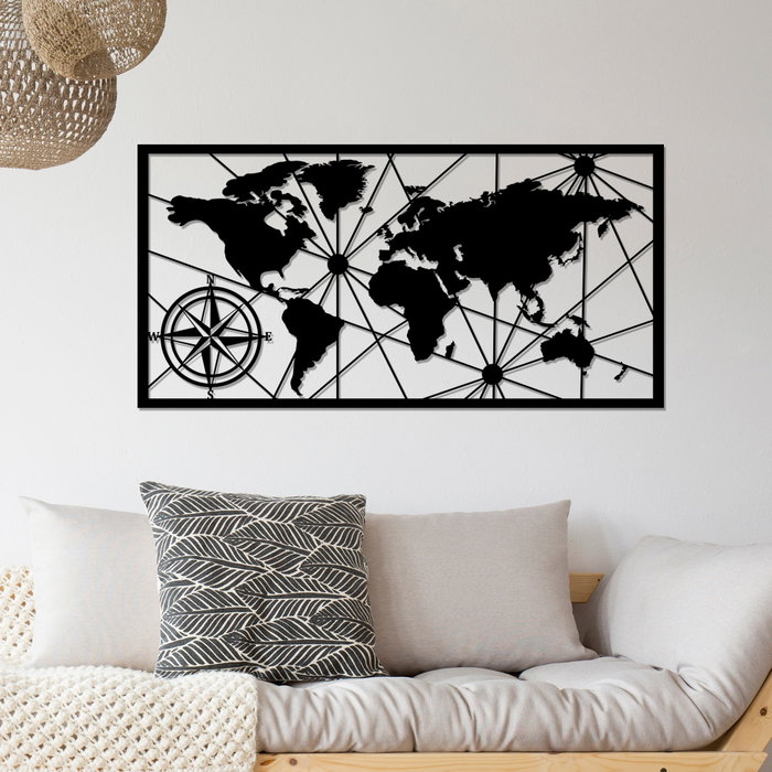 Wallity World Map Large 2 Negro Wallity World Map Large 2 Negro